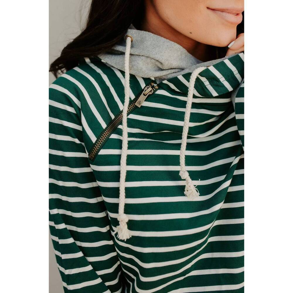 NEW AMPERSAND AVE doublehood™ sweatshirt in line it up spruce and grey - Picture 3 of 5